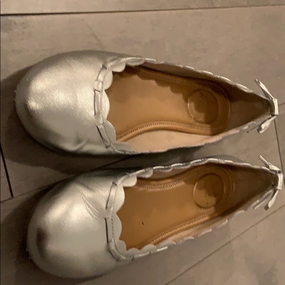 Jack Rogers silver flats
